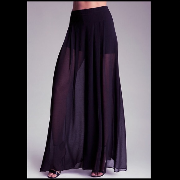 bebe Pants - Bebe All Sheer Palazzo Maxi Pants 2